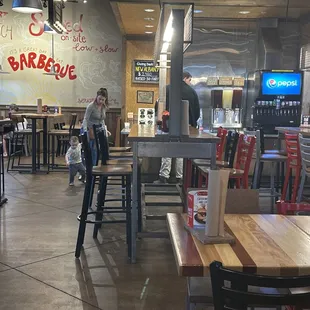 Inside dining room at City BBQ