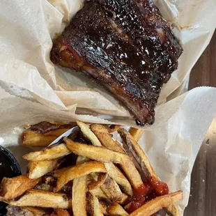 Ribs and fries
