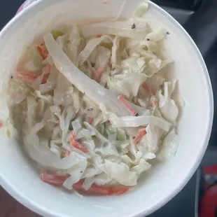 Coleslaw was good but it&apos;s not sweet