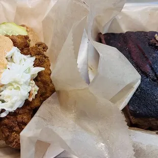 Nashville Hot Chicken and Texas Toast with Ribs