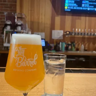 Yummy saison at the bar, wonderful staff here!