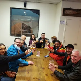 How could Josh go wrong with this great group of beer connoisseurs.