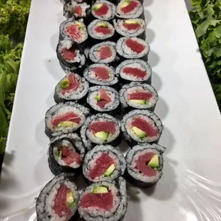 Decent tuna and yellowtail sushi