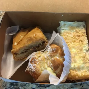 Okay pastries. Poor service