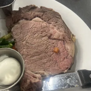 This is the second time they brought out a piece of rare prime rib