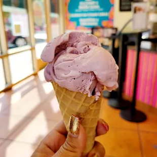Lavender ice cream cone