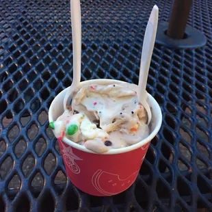 Brownie and birthday cake ice cream.... tasted SO good.