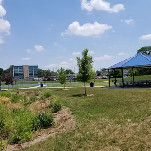 Pavilion and basketball court