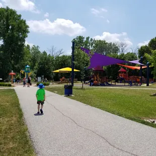 Playground and splash pad