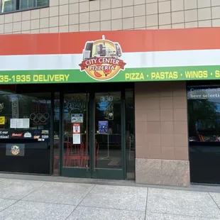 the front of the restaurant