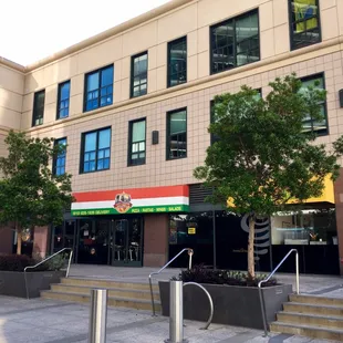 the outside of the building