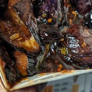 Stir fried eggplant.