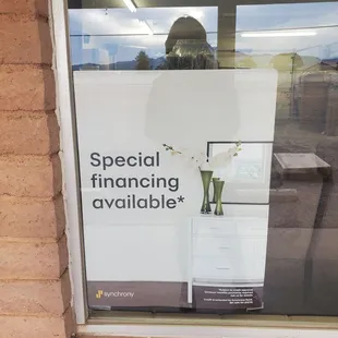 They have special financing available,  JUST ASK THEM