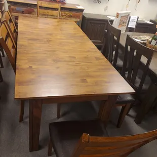 MY BEAUTIFUL DINING TABLE , 4 MATCHING CHAIRS,  AND 1 BENCH. (MADE OF SOLID MANGO SELECT HARDWOOD)