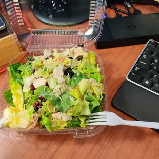 Large salad with meat