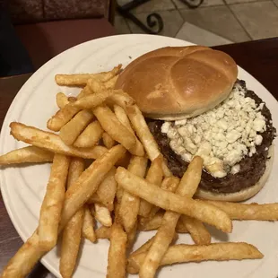 Blue cheese burger