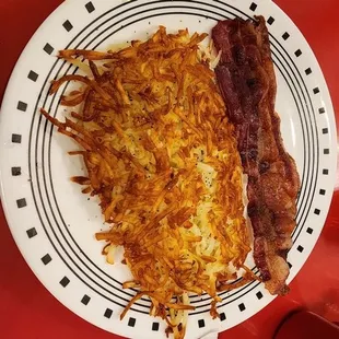 Hash browns &amp; bacon