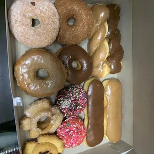 a box of assorted donuts
