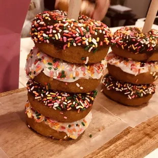 Thanks City Donuts! I bought a few dozen from you for a party displaying them on this fun rack. What a hit they were!