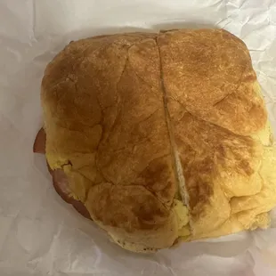 The ham, egg &amp; cheese croissantwich.....