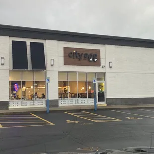 One side of parking.