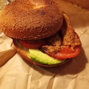 Vegan breakfast sandwich