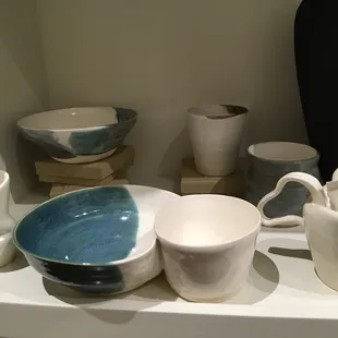 Very nice ceramics for sale in the gift portion of the gallery.