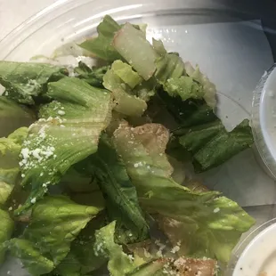 Brown lettuce in the Truffle Caesar