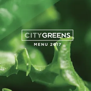 2017 Menu cover