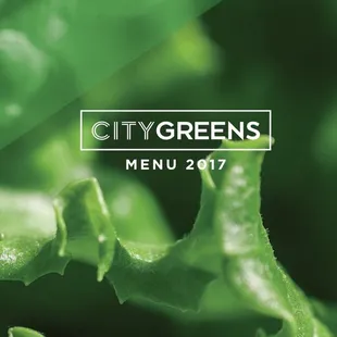 2017 Menu cover