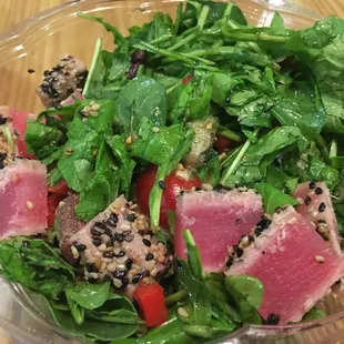 Make your own salad, chopped, and with seared