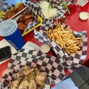 Garlic Parmesan, Buffalo, Strawberry Hot