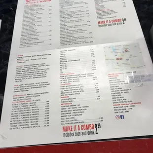 Love that you can also find the menu on the counter for a person who can't see without her glasses