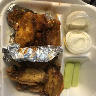 Lemon pepper/Cajun Ranch wings