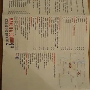 Menu back