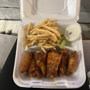 Wings and fries