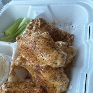 Cajun ranch with hot honey...I don&apos;t think this flavor was on the menu but it was on a sign at The front.