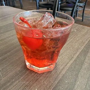 Manhattan? Cherry juice?