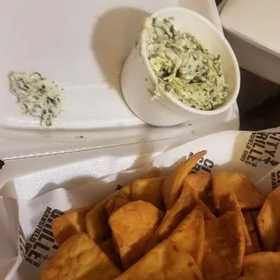 Spinach dip. Just ok