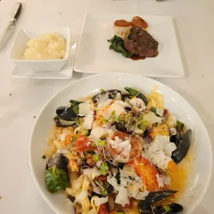 Filet and their pasta dish !