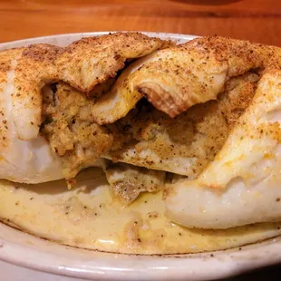 Broiled Flounder, stuffed with Crab