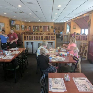 Inside, tables and booths