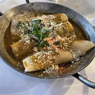 Enchiladas.  Lamb Shoulder filled tortillas of happy happy joy joy.  Holy shit they were good!   $28 is high but damn they are good.