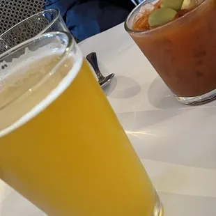 Bloody Mary and Strong ass IPA draft