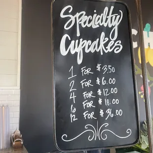 Cupcake prices