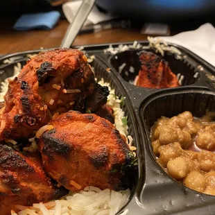 8. Boneless Chicken Kabob 60. Side of Chickpeas