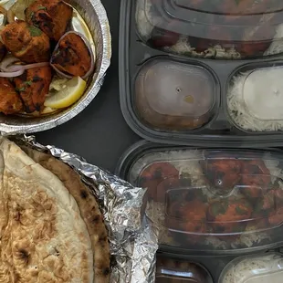 8. Boneless Chicken Kabob 9. Bone in Chicken Kabob 56. Naan