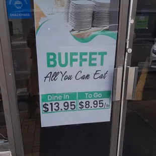  buffet sign