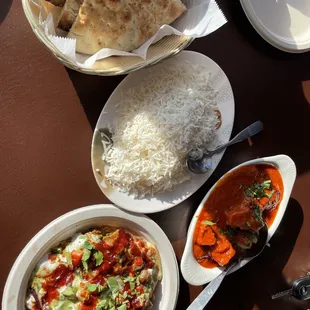 1. Samosa Chat, 33. Chicken Tikka Masala, 69. Naan