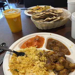 Lunch buffet and 93. Mango Lassi